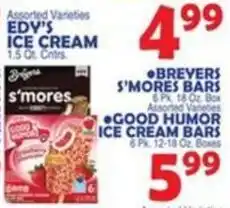 Bravo Supermarkets Edy's ice cream offer