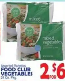 Bravo Supermarkets Food Club vegetables offer