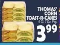 Bravo Supermarkets Thomas' corn toast r-cakes offer