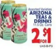 Bravo Supermarkets Arizona teas & drinks offer