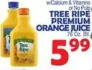 Bravo Supermarkets Tree ripe premium orange juice offer