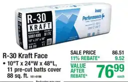 Menards Knauf Performance R-30 Kraft Face offer