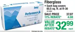 Menards Knauf Performance Fiberglass offer