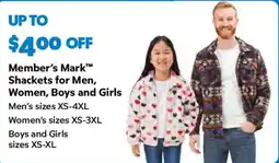 Sam's Club Member's Mark Shackets for Men, Women, Boys and Girls offer