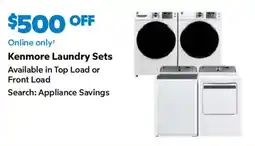 Sam's Club Kenmore Laundry Sets offer