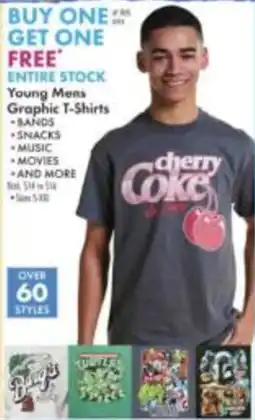 Boscov's Cherry Coke Young Mens Graphic T-Shirts offer