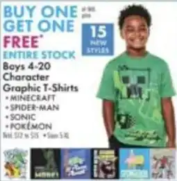 Boscov's Boys 4-20 Character Graphic T-Shirts offer