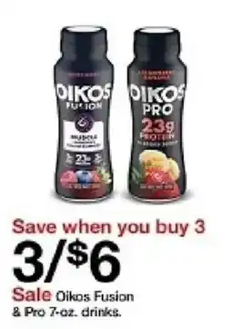 Target Oikos Fusion & Pro 7-oz. drinks offer