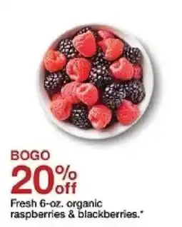 Target Fresh organic raspberries & blackberries offer