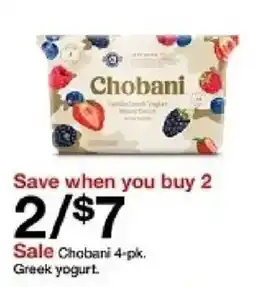Target Chobani Greek yogurt offer