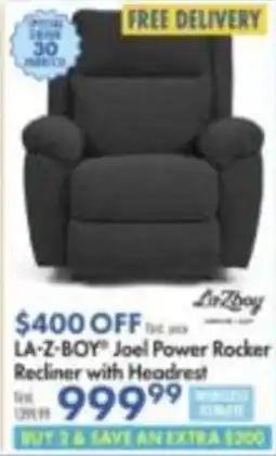 Boscov's La-Z-Boy Joel Power Rocker Recliner with Headrest offer