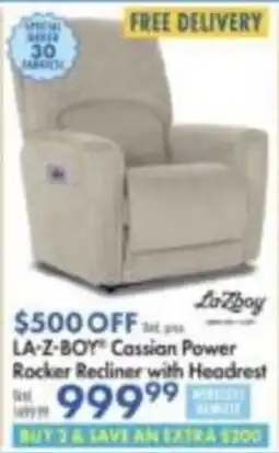 Boscov's La-Z-Boy Cassian Power Rocker Recliner with Headrest offer