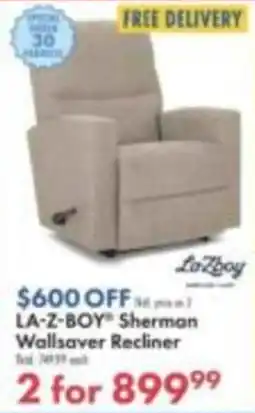 Boscov's La-Z-Boy Sherman Wallsaver Recliner offer