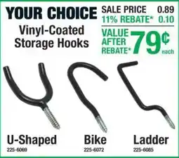 Menards Your Choice Vinyl-Coated Storage Hooks offer