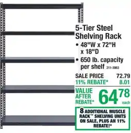 Menards 8 additional muscle rack shelving units offer