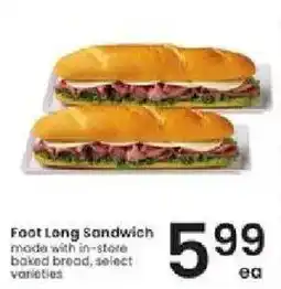 Albertsons Foot Long Sandwich offer