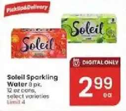 Albertsons Soleil Sparkling Water offer