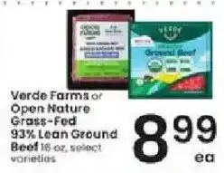 Albertsons Verde Farms or Open Nature Grass-Fed Ground Beef offer