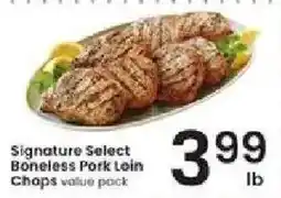 Albertsons Signature Select Boneless Pork Loin Chops value pack offer