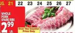 Bravo Supermarkets Whole Pork Spare Ribs offer