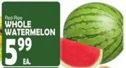 Bravo Supermarkets Red-Ripe whole watermelon offer