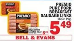 Bravo Supermarkets Premio pure pork breakfast sausage links offer