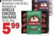 Bravo Supermarkets Aidells chicken sausage offer