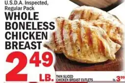 Bravo Supermarkets Whole boneless chicken breast offer