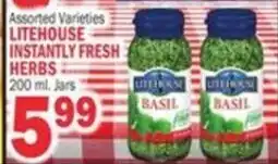 Bravo Supermarkets Litehouse instantly fresh herbs offer