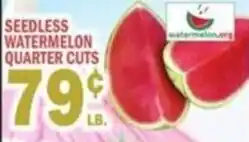 Bravo Supermarkets Seedless watermelon quarter cuts offer