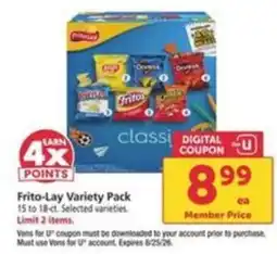 Vons Frito-Lay Variety Pack offer