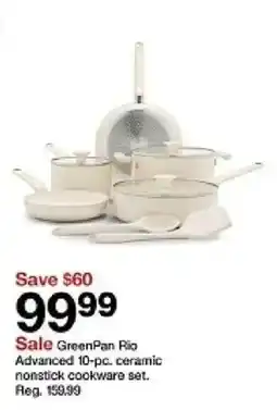 Target GreenPan Rio Advanced 10-pc. ceramic nonstick cookware set offer