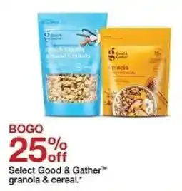 Target Select Good & Gather granola & cereal offer
