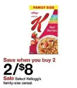 Target Select Kellogg's family-size cereal offer