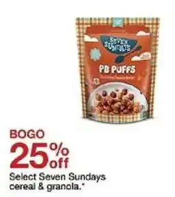 Target Seven Sundays cereal & granola offer