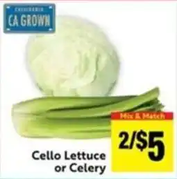 Lucky Supermarkets Cello Lettuce or Celery offer