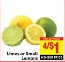 Lucky Supermarkets Limes or Small Lemons offer
