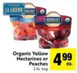 Lucky Supermarkets Moonlight organic yellow nectarines or peaches offer