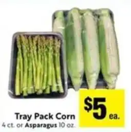 Lucky Supermarkets Tray Pack Corn or Asparagus offer