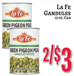 Trade Fair Supermarket La Fe green pigeon peas offer