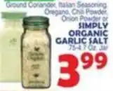 Bravo Supermarkets Simply Organic Garlic Salt offer