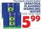 Bravo Supermarkets Saratoga flavored sparkling water offer