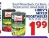 Bravo Supermarkets Libby's mixed vegetables offer