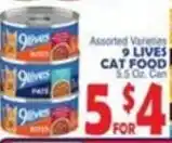 Bravo Supermarkets 9 Lives Cat Food offer