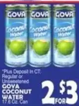 Bravo Supermarkets Goya coconut water offer