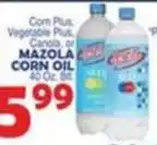Bravo Supermarkets Corn Plus Vegetable Plus Canola or Mazola Corn Oil offer