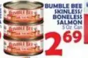 Bravo Supermarkets Bumble Bee skinless boneless salmon offer