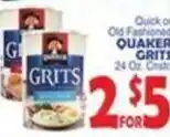 Bravo Supermarkets Quaker grits offer