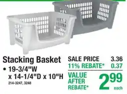 Menards Stacking Basket offer