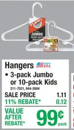 Menards Hangers offer